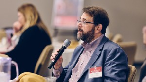 Jason Rothstein, executive director of the Michael Reese Research and Education Foundation, at RFU’s Health Equity Breakfast.