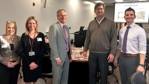 Proudly supporting the College of Pharmacy, which led a recent visit by the 10th District STEAM Scholars Program. Joined by (from left to right) Dean Kristin Wiisanen, Associate Professor Kristen Ahlschwede, U.S. Rep. Brad Schneider, and Senior Associate Dean Sean Kane.