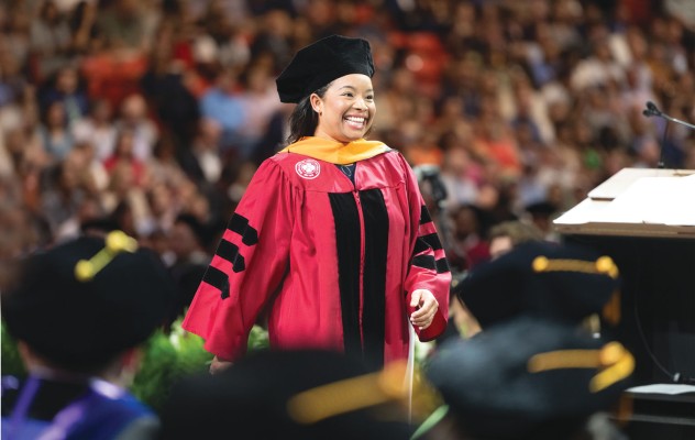 Walking during commencement