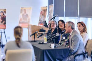 At RFU's Health Equity Breakfast on May 11, Amanda Simanek, PhD, MPH, director, RFU's Center for Health Equity Research; Melissa Chen, MD, director, Interprofessional Community Clinic; Julie Creaden, DNP, ARPN, medical director, RFU Children’s Advocacy Center Medical Clinic; and Aron Sousa, MD, president, RFU, discussed the essential role that partnerships play in improving health outcomes and access.