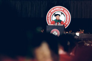 RFU President Aron Sousa, MD, reminded graduates that “it is a great honor to be entrusted with someone’s health.”