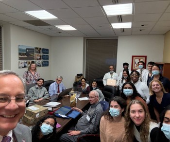 Aron visits the Interprofessional Community Clinic.