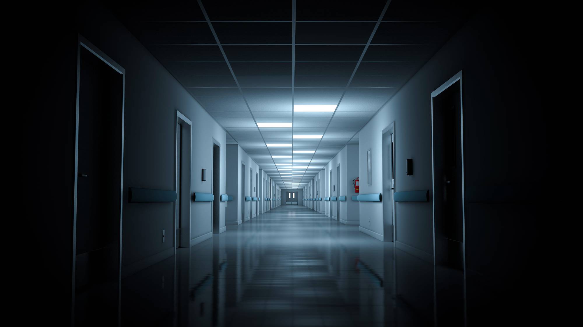 dark hallway in a hospital