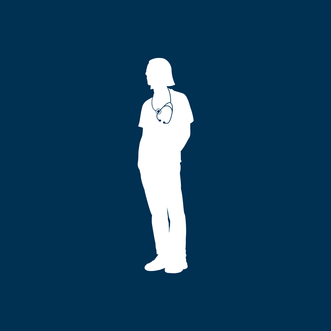 silhouette of a nurse